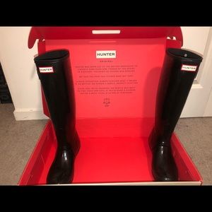 Hunter boots (original tall gloss) - size 8